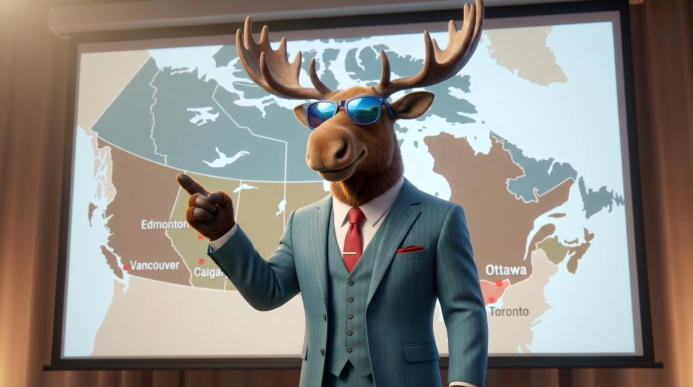 Mr. Moose presenting Digital Moose city-specific SEO services